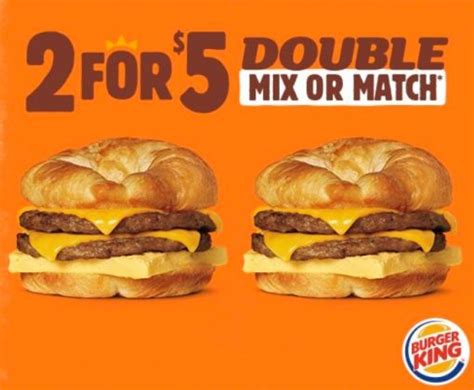 Burger King's lunch menu includes flame-grilled burgers, sandw