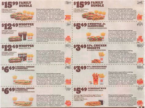 Burger king 2023 coupons. GET THE LATEST PROMOTIONS & COUPONS. Leave your details behind and we’ll send you more unique offers! Get discount coupons off our 100% flame-grilled WHOPPER® made with ingredients that has no added colors & flavors from any artificial sources. 
