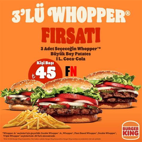 Burger king 3lü menü