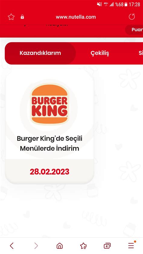 Burger king puan kullanma