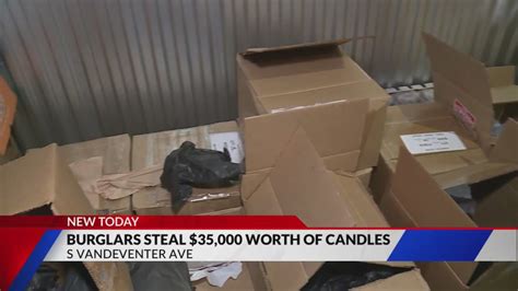 Burglars steal $35,000 in candles from a St. Louis storage unit