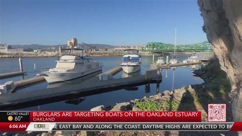 Burglars targeting boats on Oakland estuary