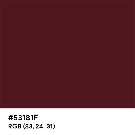 Burgundy (RAL Design) color hex code is #53181F