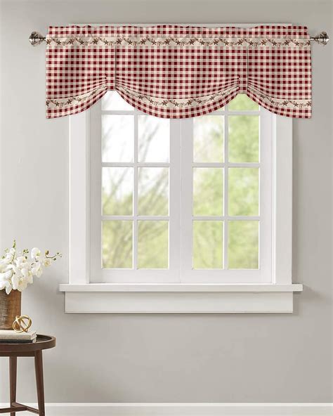 Burgundy Berry Vine Country Valance (1) - amazon.com