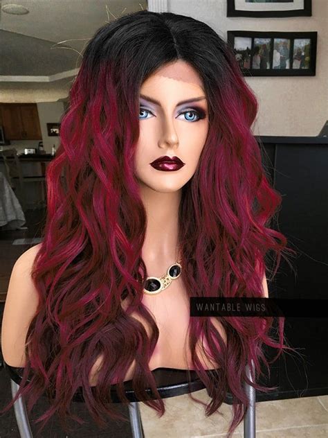 Burgundy Lace Wigs - Etsy