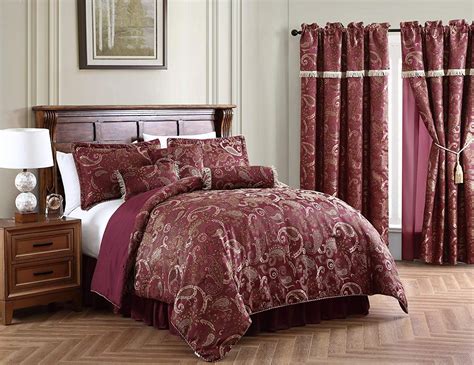 Burgundy comforter set king. Things To Know About Burgundy comforter set king. 