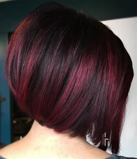 Burgundy highlights on short hair. #52: Short Burgundy Red Haircut. Try this short burgundy red haircut if you want a popping short red hairstyle. Give Davines' burgundy red hair dye a try. Although reds are the hardest color to get out, they're also the hardest to keep. Wear a hat in the sun, use the correct at-home products, and come frequently enough for color upkeep! 
