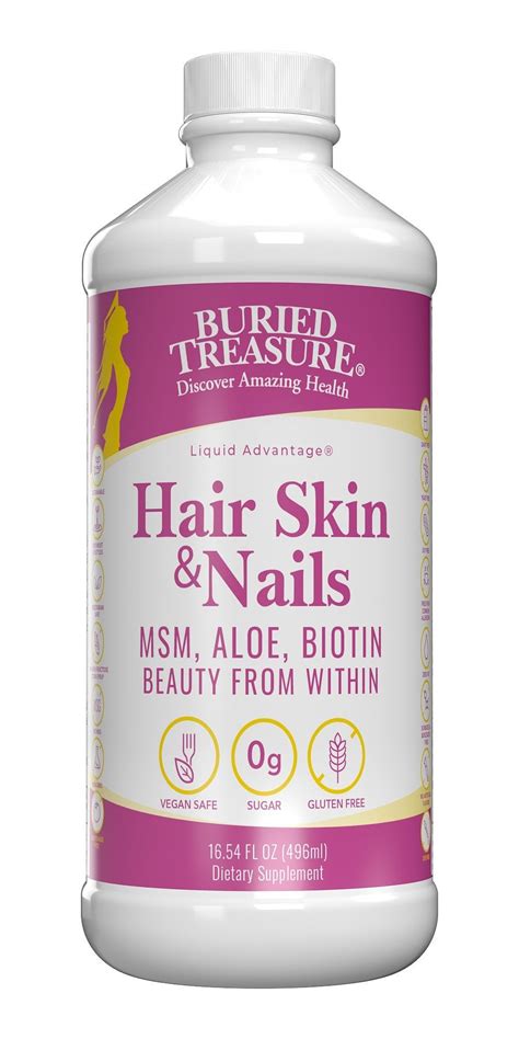 Buried Treasure Hair, Skin and Nails Liquid Supplement, with …