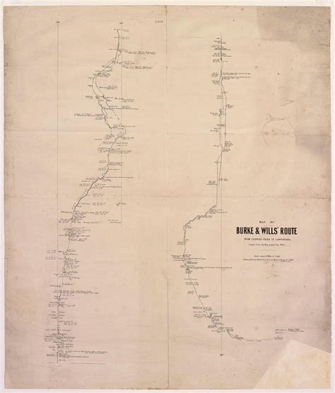Burke and wills map