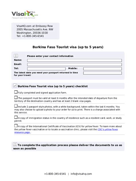 Burkina Faso Visa: Requirements and application form - Travel Docs