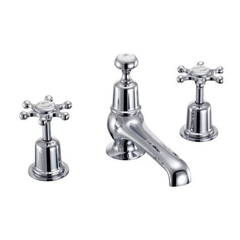 Burlington 3 tap hole thermostatic basin mixer with …