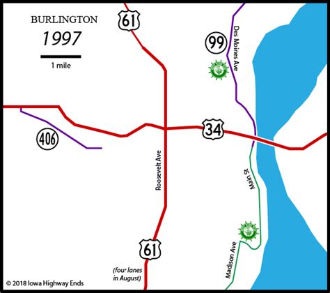 Burlington Maps - Iowa Highway Ends