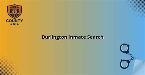 Burlington county inmate search.  Search our databases, request records, ...