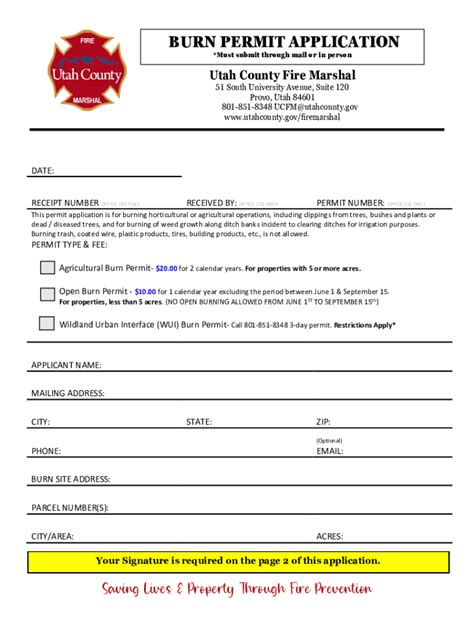 Burn Permit Request Form - Burton, Michigan