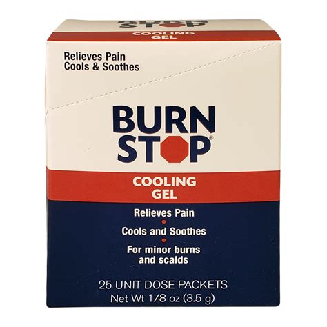 Burn Stop Cooling Gel - 25/Unit Dose Packets - First …