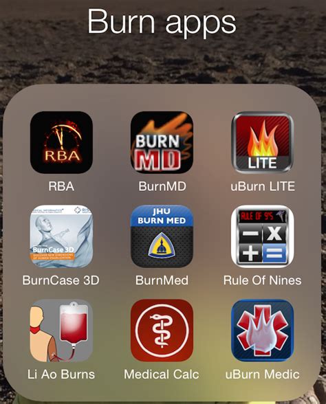 Burn app. A burn evaluation examines moderate to severe burn injuries. It looks at how deep in the skin a burn has gone (degree of burns) and how much of the body's surface area has been bur... 
