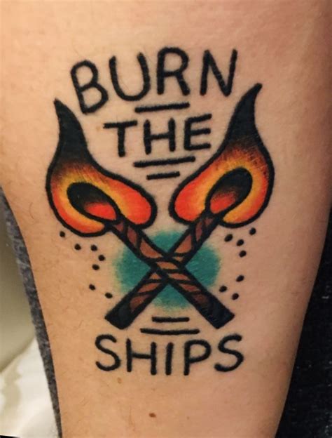 Burn the boats tattoo. **NO ONLINE BOOKING - NOT AVAILABLE** Awarded Best Tattoo Shop 2021/2022 in Meridian and Best of in Boise in 2021. 