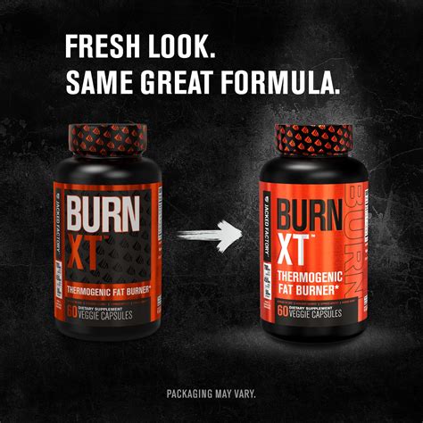 Burn XT Black is a thermogenic fat burner that comes in a stylish-looking black bottle of 90 capsules. It's indended for men and women, and claims to help you: Burn fat while preserving muscle; Boost mental focus; Have more energy and willpower while on a diet; As you'll notice, Burn XT Black is marketed to be a "nootropic" fat burner.. Burn xt