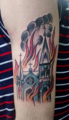 Burning Church Tattoo ⛪️ - Pinterest