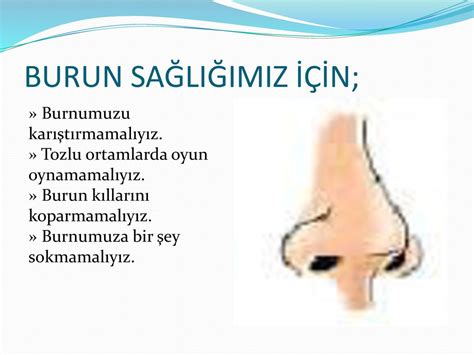 Burnumuzu karıştırmamalıyız.