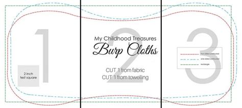 Burp Cloth Pattern Free Printable Pattern for 3 Styles TREASURIE