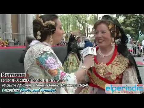 Burriana - Fallas 2014 - Ofrenda Virgen - Paquita Nacher - YouTube