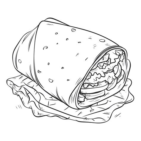 Burrito Coloring Sheet Coloring Pages