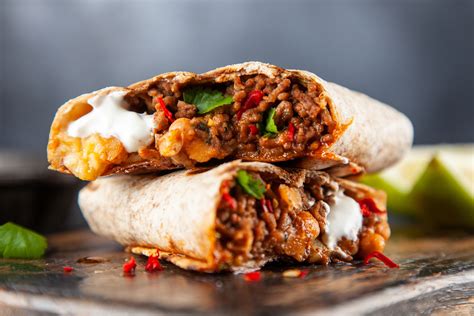 Burrito mexican foods. Apr 7, 2023 · Crisping the burrito in a skillet not only adds a crunchy texture, but also helps to seal the seam of the burrito closed. It’s our go-to trick when preparing breakfast burritos in advance for ... 