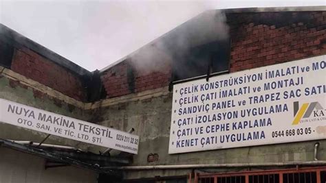 Bursa da tekstil fabrikasında yangın