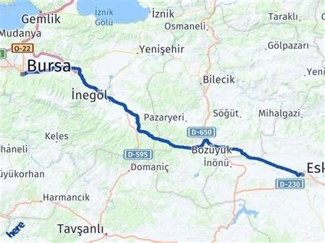 Bursa eskişehir yol tarifi