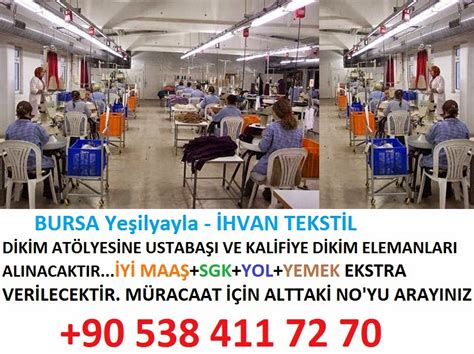 Bursa tekstil makinacı is ilanları