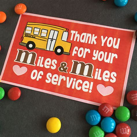 Bus Driver Appreciation Printable