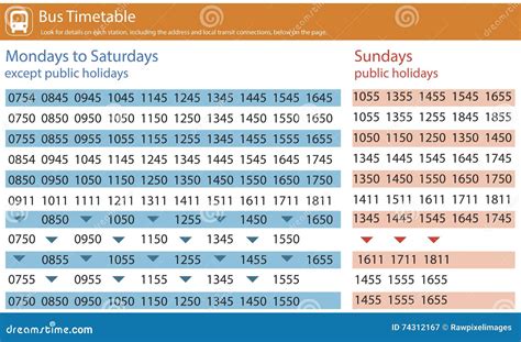 Bus Schedule Public Transport Transport