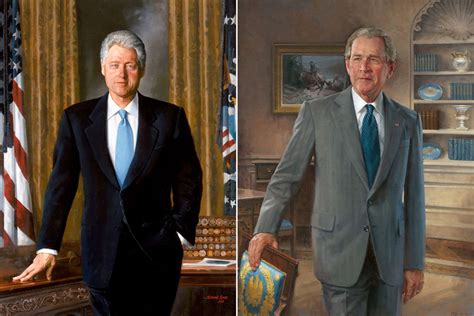 Bush and Clinton portraits are back on display in White House’s