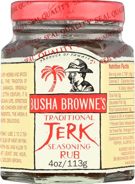 Busha Browne Jrk Seasoning Rub 4 Ounce (Pack of 6)