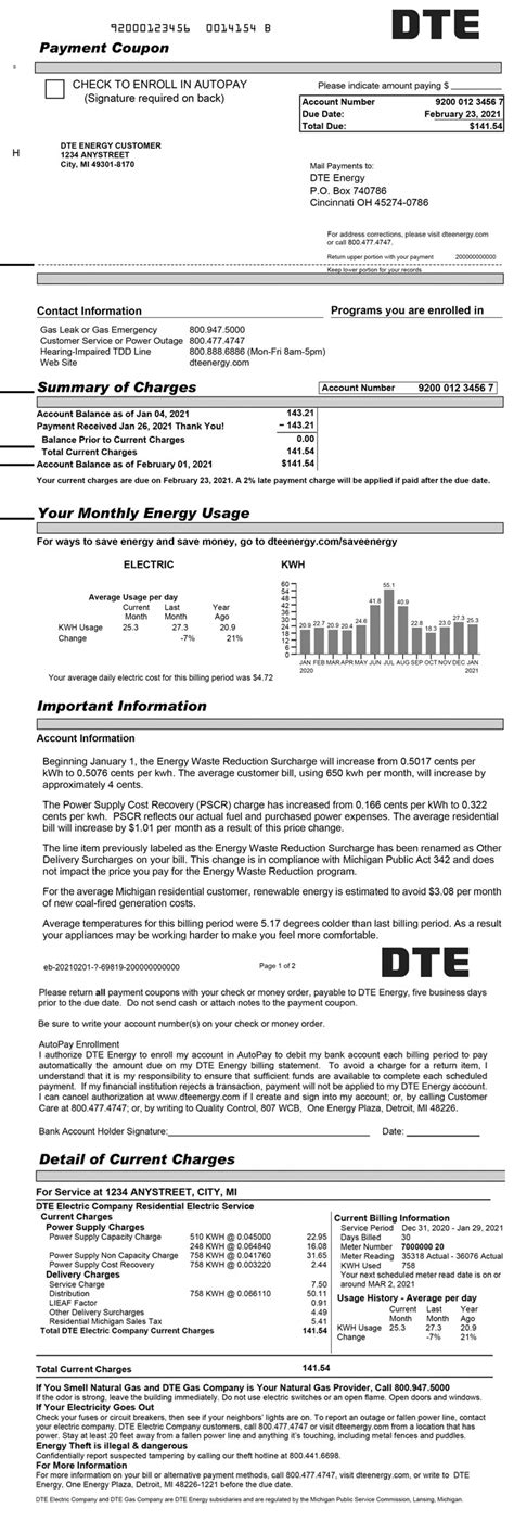 Business Billing Info DTE Energy