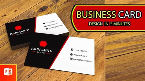 Business Card Design in PowerPoint YouTube