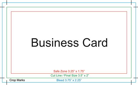 Business Card Template With Bleed