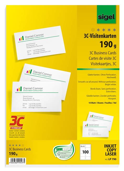 Business Cards, 3C SIGEL