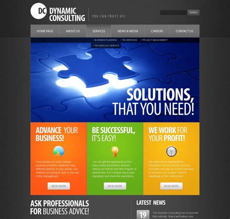 Business Consulting HTML Website Template Consulting business
