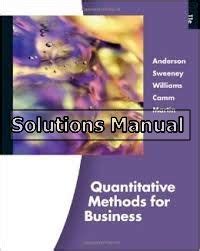 Business Methods 11th Edition Solutions Manual Quantitative For