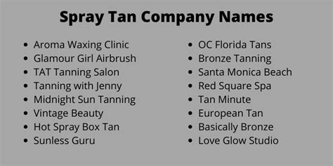 Business Name Generator - Spray tan - Wise