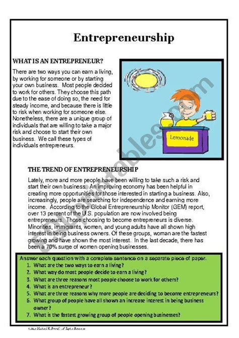 Business Plan and Entrepreneurial Activity