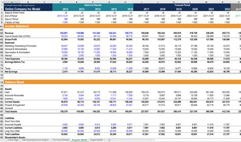 Business Valuation Spreadsheet Model Financial Excel