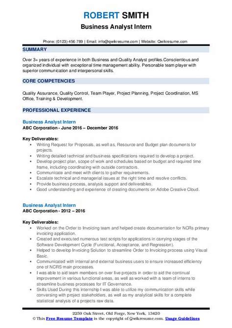 Internship Description. Company is seeking a motivated business analyst intern who is ready to apply knowledge of business practices and processes in a fast-paced, real-world environment. The intern will assist in writing reports, conducting research, analyzing data, and making recommendations to improve effectiveness and efficiency.. 