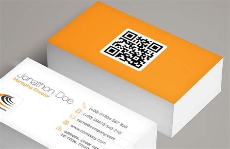 Business card with qr code. Call us at 1.866.207.4955. Mon. - Fri. 7 AM - 3 AM EST. Sat. - Sun. 8 AM - 8 PM EST. Find professionally designed QR Code Business Cards templates & designs created by Vistaprint. Customise your QR Code Business Cards with dozens of themes, colours, and styles to make an impression. Absolutely guaranteed! 