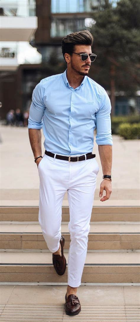 Business casual men attire. May 1, 2023 · When the need is for “business casual,” you can (generally) still wear jeans or you can choose slacks. On top, go for button-down shirts, polo shirts, blouses or sweaters. You can select ... 