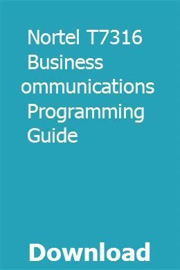 Business communications manager programming operations guide t7316. - Hibbeler solution manuals dynamics statics 12th edition.