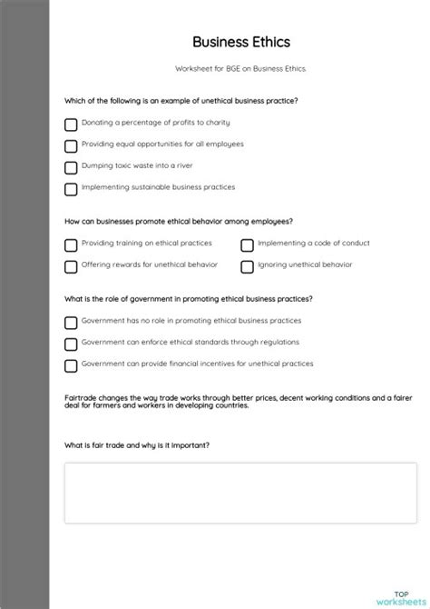 Business ethics worksheets.  A list of lesson plans concerning ethics and business.  In t...