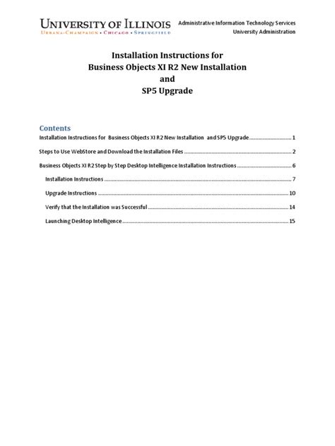 Business objects xi r2 installation guide. - Edm unit 9 guía de estudio.